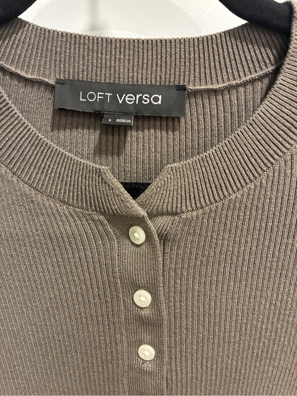 Loft Versa Ribbed Henley Sweater - Picture 3 of 4